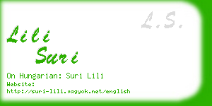lili suri business card